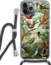 Case Company® - iPhone 11 Pro Max hoesje met Koord - Haeckel Trochilidae - Telefoonhoesje met Zwart Koord - Extra Bescherming aan alle Kanten en Over de Schermrand