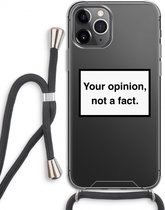 Case Company® - iPhone 11 Pro hoesje met Koord - Your opinion - Telefoonhoesje met Zwart Koord - Extra Bescherming aan alle Kanten en Over de Schermrand