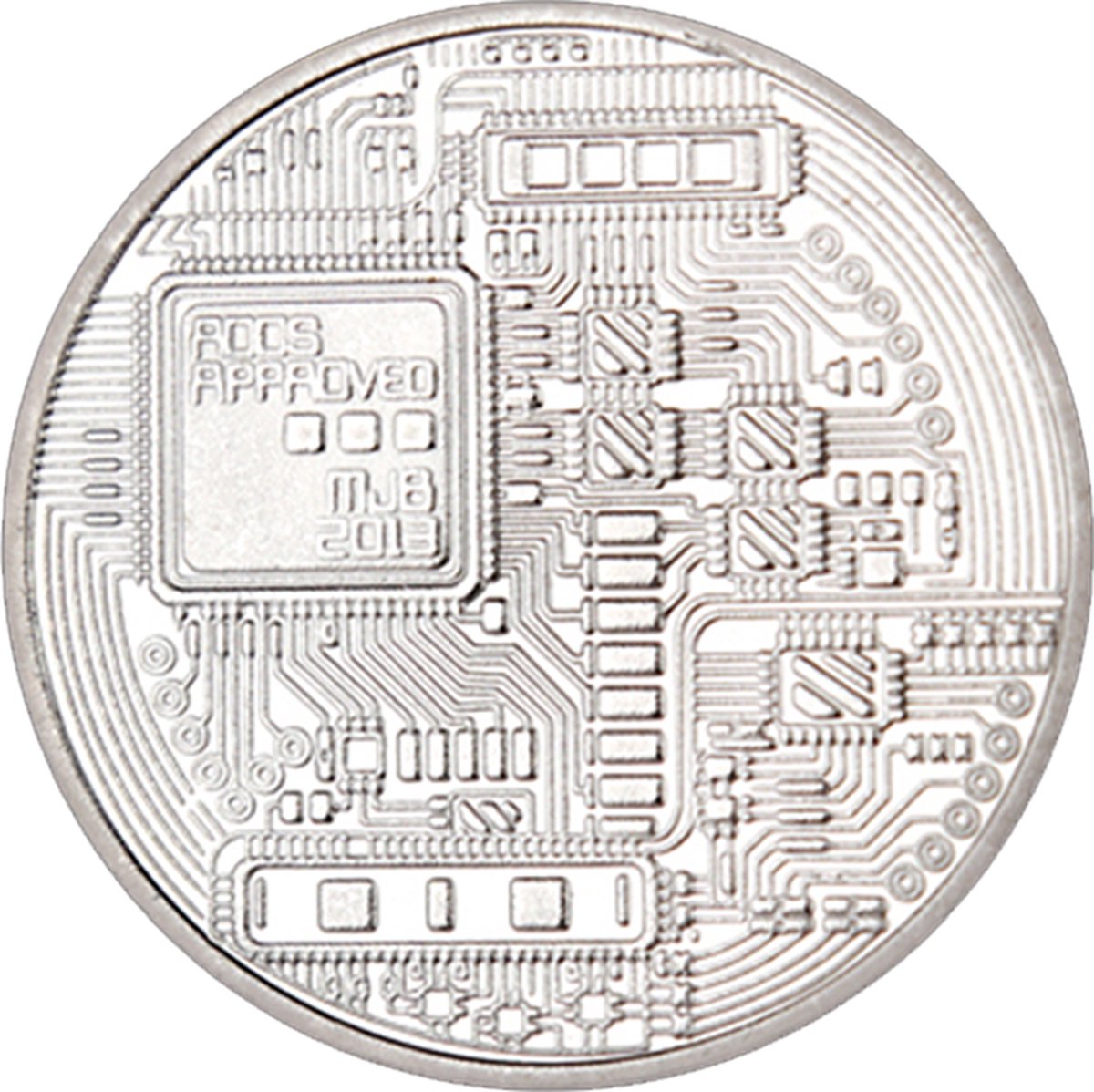 Bitcoin verzamelmunt - Crypto coin van staal - 4 cm - Zilver | bol
