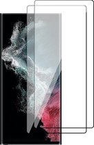 Screenprotector geschikt voor Samsung Galaxy S22 Ultra - Gehard Glas Beschermglas Tempered Glass Volledig Dekkende Screen Protector - 2 Stuks