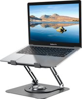 Case2go - Universele Laptop Standaard - Ergonomische Laptop Standaard - Volledig verstelbaar - Aluminium - Zilver