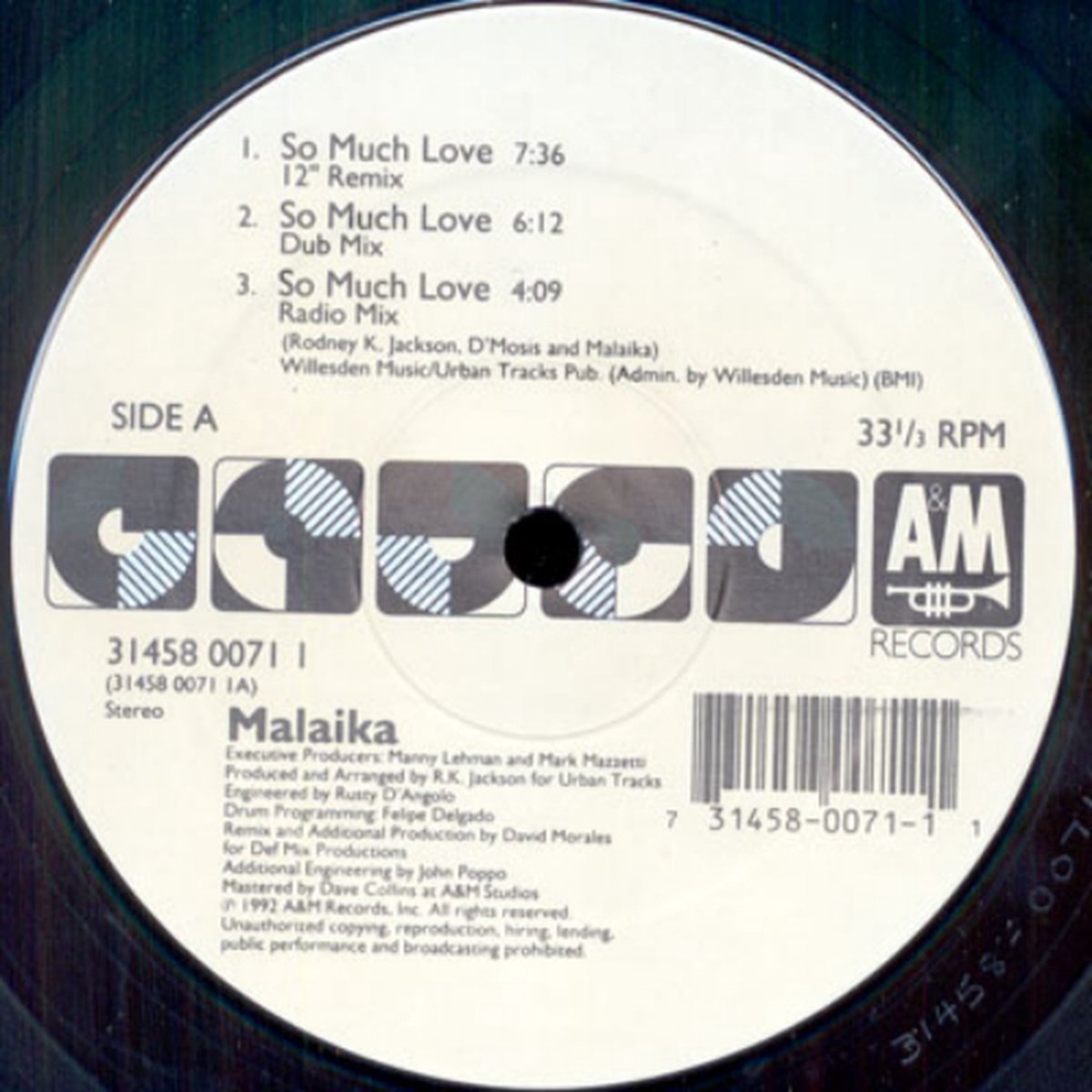 MALAIKA - So Much Love (12" VINYL SINGLE)