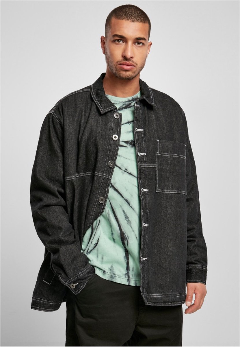 Urban Classics Oversized Trucker jacket Overhemd 3XL Zwart