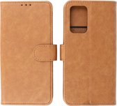 Samsung Galaxy A73 5G Hoesje - Book Case Telefoonhoesje - Kaarthouder Portemonnee Hoesje - Wallet Cases - Bruin