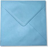 50 Luxe enveloppen - Babyblauw - 14x14 cm - 110 grams - vierkant 140x140 mm