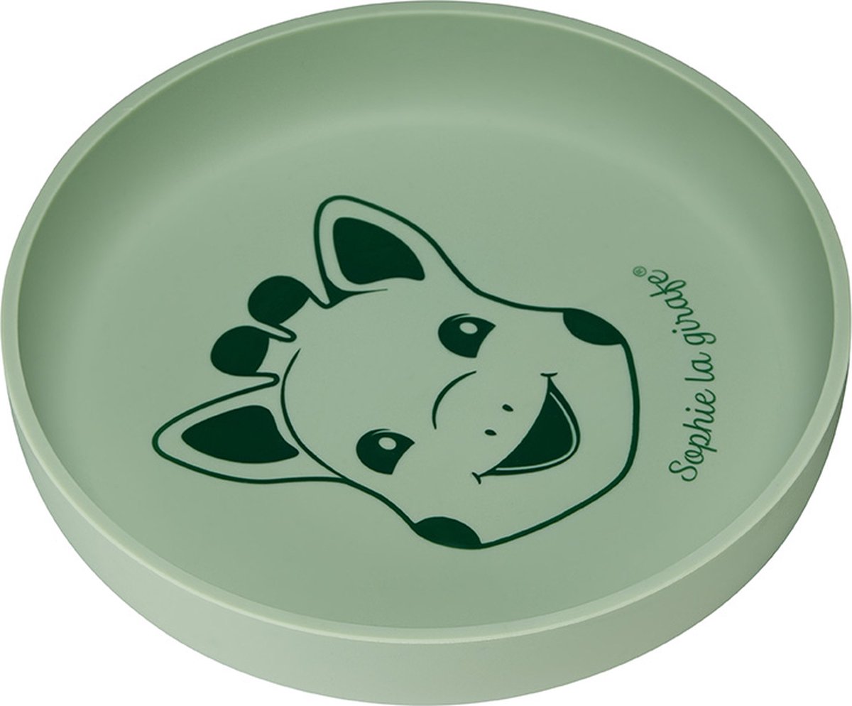 Goedkoopste Sophie de giraf bord - Kinder servies - Kinderbord - Vaatwasser- en magnetronbestendig - Siliconen - In witte geschenkdoos - Groen