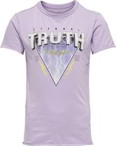 Kids ONLY KONLUCY FIT TRUTH/BRAVE S/S TOP BOX JRS Meisjes T-shirt - Maat 158/164