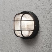 Oneiro’s Luxe wandlamp Mantova 18,5 cm E27 40W 230V zwart - zwart - prikspot - zonne-energie - led buiten - lamp - solar – LED – tuinverlichting – tuin – zomer – verlichting – Solarlamp