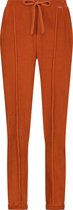 Cyell FALLING LEAF VELVET dames lounge broek lang - oranje - Maat 40 Oranje maat 40 (L)