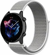 Nylon Smartwatch bandje - Geschikt voor  Amazfit GTR 3 - Pro nylon band - zeeschelp - GTR 3 & GTR 3 Pro - Strap-it Horlogeband / Polsband / Armband