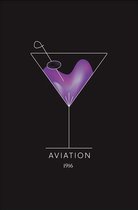 Walljar - Aviation Cocktail - Muurdecoratie - Poster met lijst