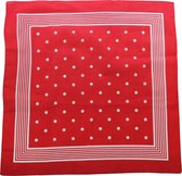 3 x Rode boeren zakdoek met stippen - Boeren zakdoek rood stippel