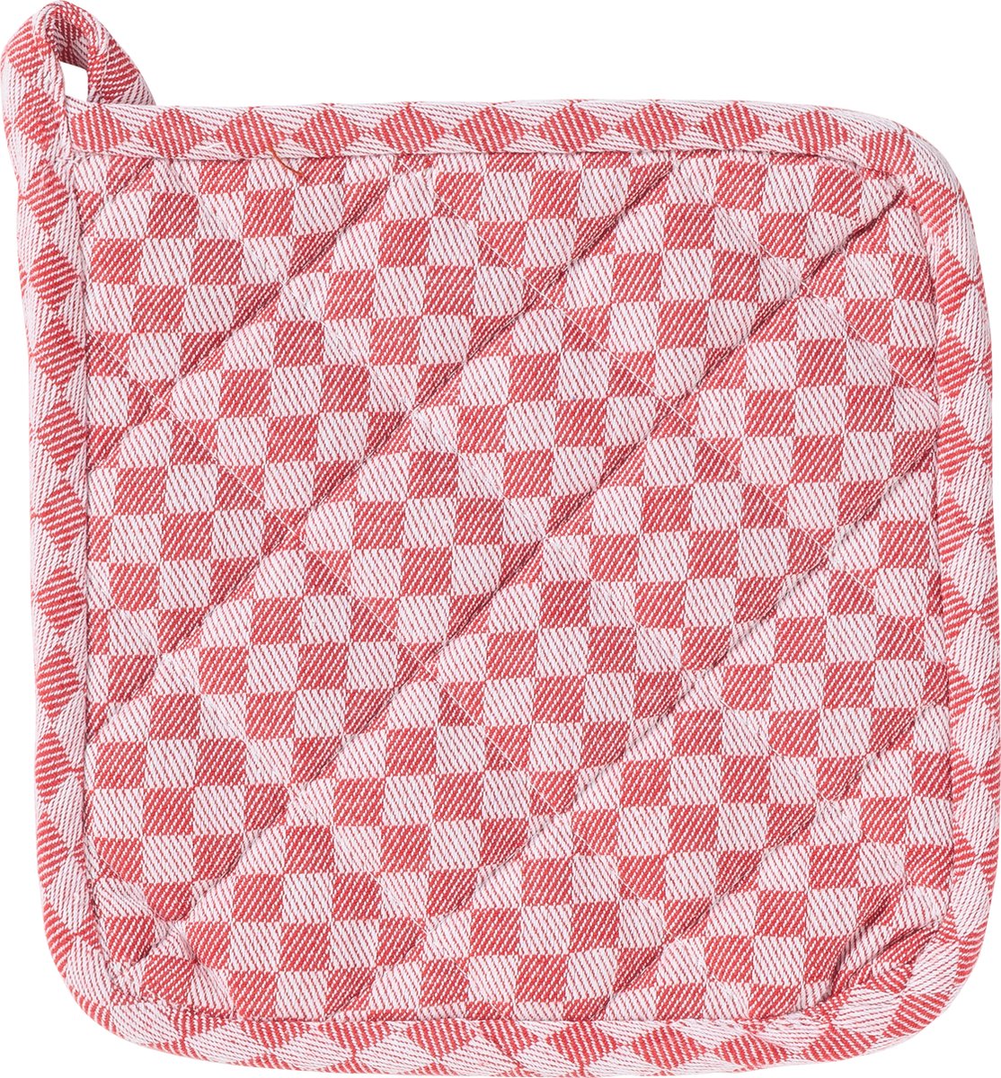 Linen & More Pannenlappen/Potholders Set/2 Dutch Check Rood 20x20cm