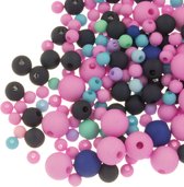 Kralenmix - Acryl Kralen Mat (4 - 6 - 8 mm) Pastel Pink Mix (50 Gram)