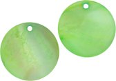 Schelp hanger (25 mm) Light Green (25 Stuks)