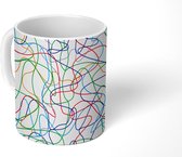 Mok - Koffiemok - Patronen - Lijnen - Kleuren - Mokken - 350 ML - Beker - Koffiemokken - Theemok