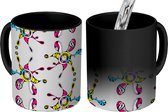 Magische Mok - Foto op Warmte Mokken - Koffiemok - Patronen - Abstract - Spetters - Magic Mok - Beker - 350 ML - Theemok