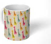 Mok - Koffiemok - Jungle - Design - Giraffe - Dieren - Mokken - 350 ML - Beker - Koffiemokken - Theemok