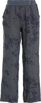 Cassis Dames Linnen broek met bloemenprint - Broek - Maat 46