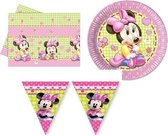Minnie Mouse verjaardag versiering - borden / slinger / tafelkleed - Minnie Mouse kinderfeestje