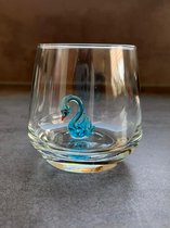 Piece of Trend Waterglas Murano Blue Swan