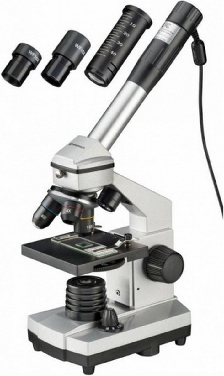 microscoop set junior 40-1024x staal wit 22-delig