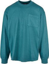 Urban Classics Longsleeve shirt -XL- Pigment Dyed Pocket Blauw