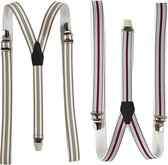 Safekeepers bretels heren - Bretels - bretels heren volwassenen - bretellen voor mannen - bretels heren met brede clip - Beige