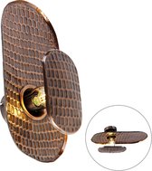 QAZQA mees - Design Wandlamp voor binnen - 1 lichts - D 21.5 cm - Koper -  Woonkamer | Slaapkamer | Keuken