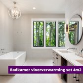 InnovaHeat Complete Badkamerset Vloerverwarming - gasvrij - elektrisch - 4m2 - Wifi