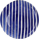 Casa Cubista  - Dinerbord met streeppatroon blauw 27cm - Dinerborden