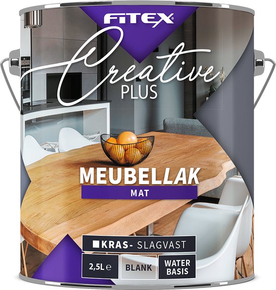 Fitex Creative+ Meubellak Mat - Lakverf - Transparant - Binnen - Water  basis | bol.com