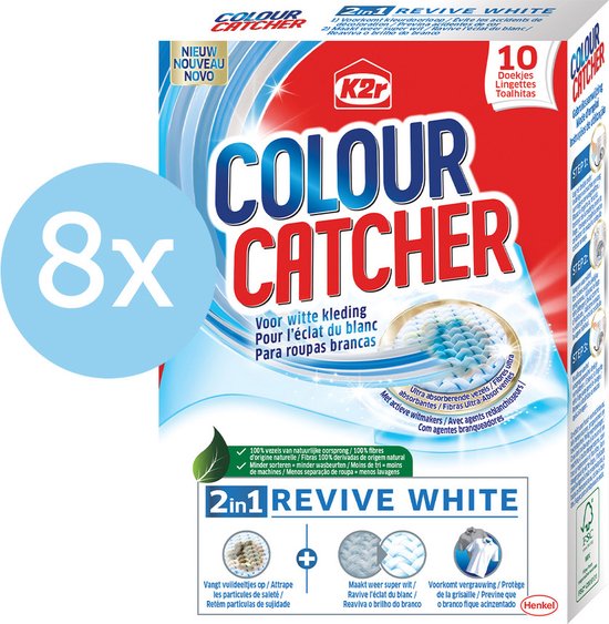 K2r Colour Catcher Sublime White Antikleurdoorloop doekjes 8 x 10