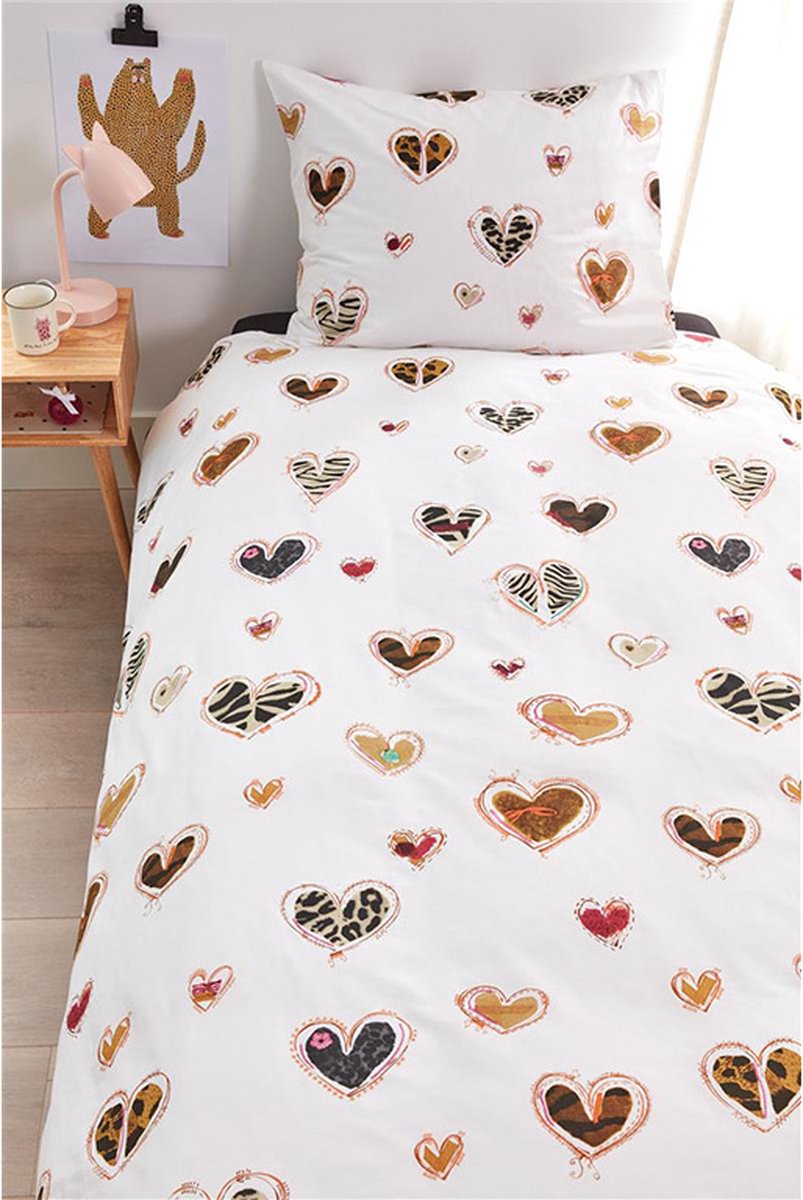 Beddinghouse Kids Animal Hearts Dekbedovertrek - Multi - 140 x 200/220 cm + 1x 60 x 70 cm