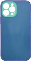 oTronica TPU Backcover voor Apple iiPhone 13 Pro Max glitter hoesje - Blauw