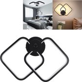 Elfeland-Plafonnieres Wandlamp-Dimbare Plafondlampen-220V 3000~6000K-voor badkamer, slaapkamer, balkon, keuken en woonkamer-Vierkant-Zwart