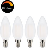 LED.nl® Dimbare E14 LED Lamp kogel - Kaarslamp met warm wit licht - 4 Energiezuinige kogellampen