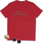 Heren T Shirt Bitcoin - Rood - Maat XL