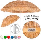 Kingsleeve Parasol Hawaii 160 cm Hoogte Verstelbaar Kantelbaar Grondpin Lichtgrijs