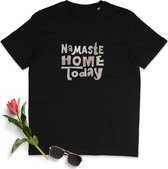 T Shirt Heren - Yoga Namaste - Korte Mouw - Zwart - Maat XXL