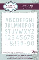 Creative Expressions Shabby basics craft die Alpha & numbe