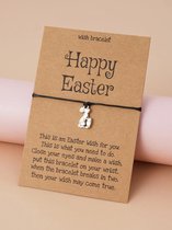 Bixorp Easter -  Leuke Armband met Paashaas & Ei - Armband voor Pasen met Paas haas / Easter Bunny - Paasei