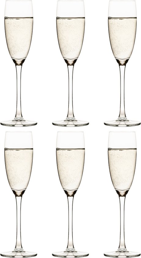 Libbey Champagneglas Endura – 185 ml / 18,5 cl - 6 Stuks - Vaatwasserbestendig - Tijdloos - Sterke kwaliteit