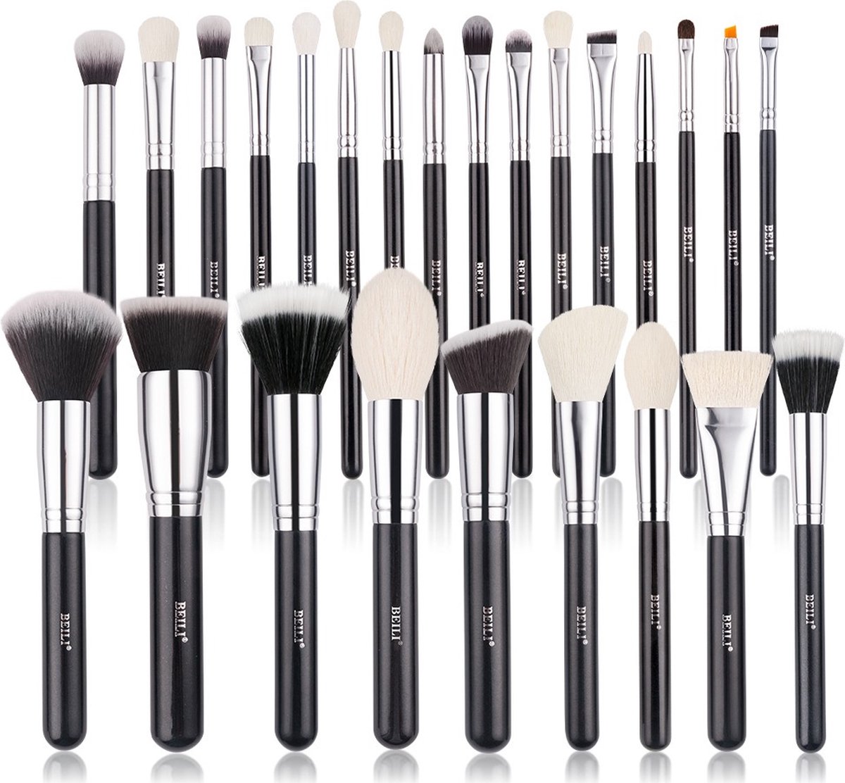 Beili Professionele make up kwasten set - 25 delig - Met foundation kwast - Met poeder kwast - Met oogschaduw kwast