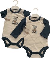 2 Rompertjes - baby - woof - maat- 62/68