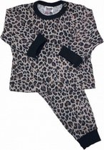 pyjama Luipard meisjes bruin/zwart maat 74/80