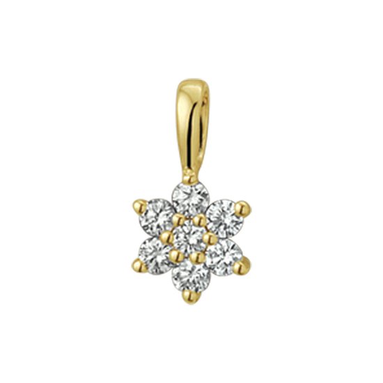 The Jewelry Collection Hanger Ster Diamant 0.14ct H Si - Geelgoud