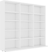Luxiqo® Moderne Wandkast – Dressoir – Vakkenkast – Boekenkast – Open Wandkast – Multifunctionele Kast – Wit – 102 x 23 x 89,5