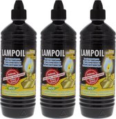 Lampolie - 3x1liter reukloos Zwavel- en aromatenarm voor Feuerhanden Kinderbeveiliging