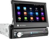 TechU™ Autoradio met klapscherm AT21 – 1 Din 7” Touchscreen Monitor – Uitschuifbare display – Bluetooth & Wifi – Android 10 – Handsfree bellen – FM radio – USB – GPS Navigatie